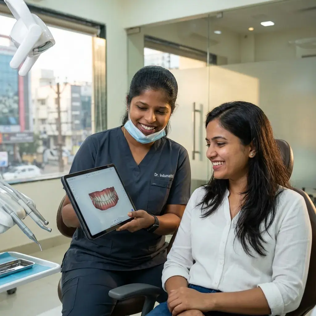 Dr. Indumathi handling Digital Smile Makeover